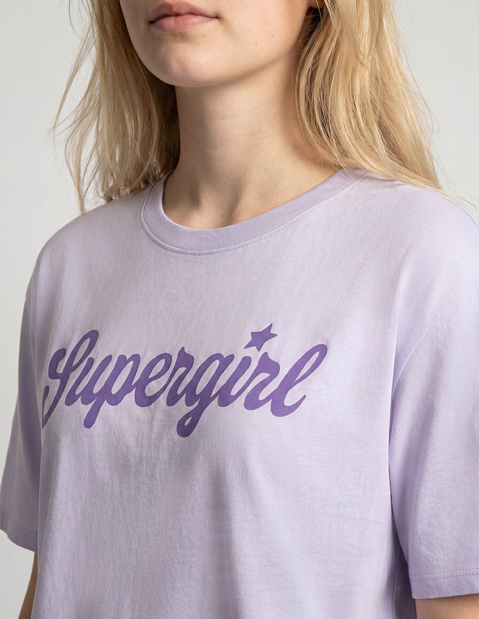 Playera manga al codo Warner cuello redondo para mujer