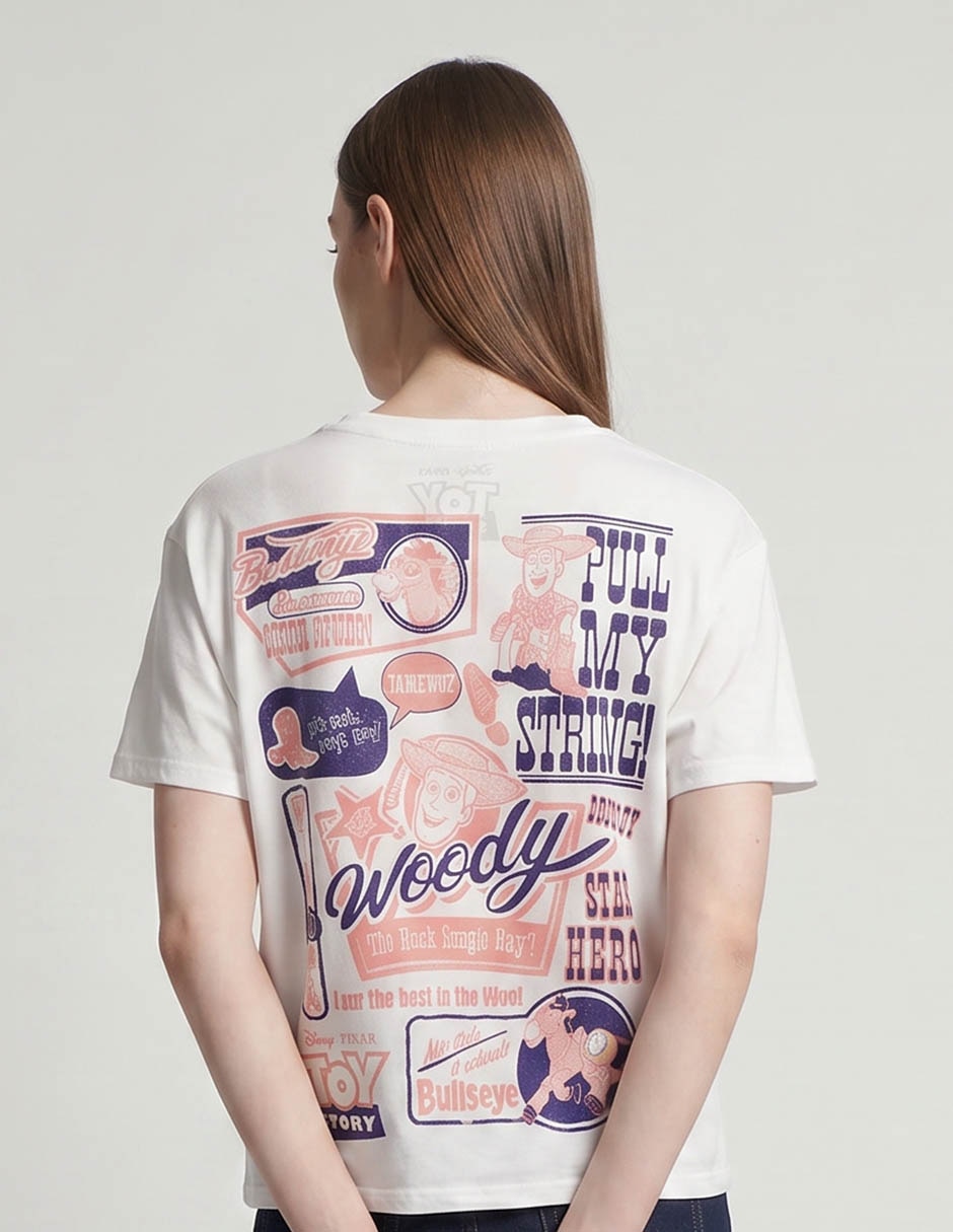 Playera manga corta cuello redondo para mujer 2