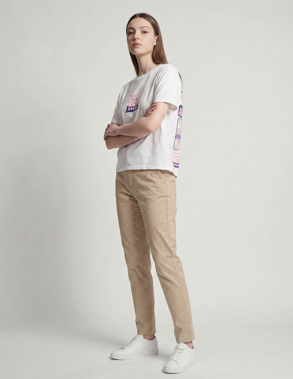 Playera manga corta cuello redondo para mujer 3