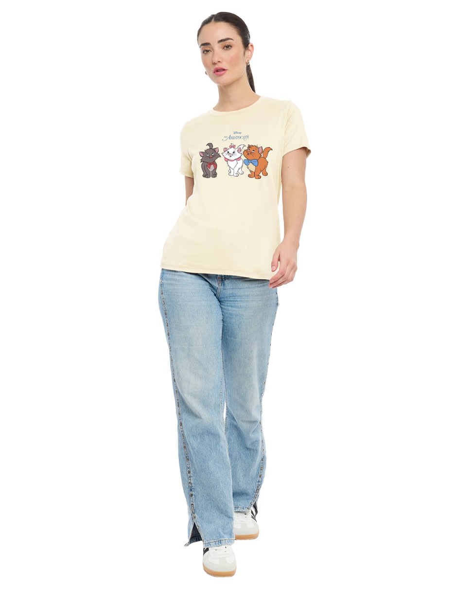 Playera manga corta Disney DTR cuello redondo para mujer