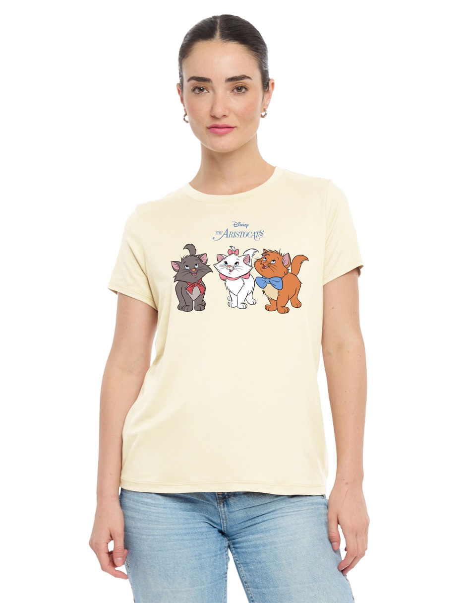 Playera manga corta Disney DTR cuello redondo para mujer
