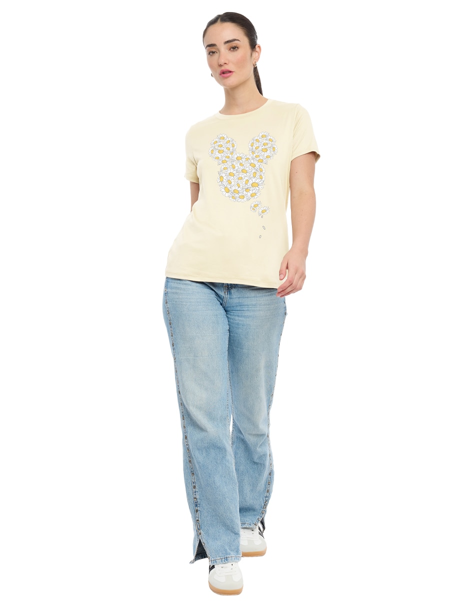 Playera manga corta Disney DTR cuello redondo para mujer