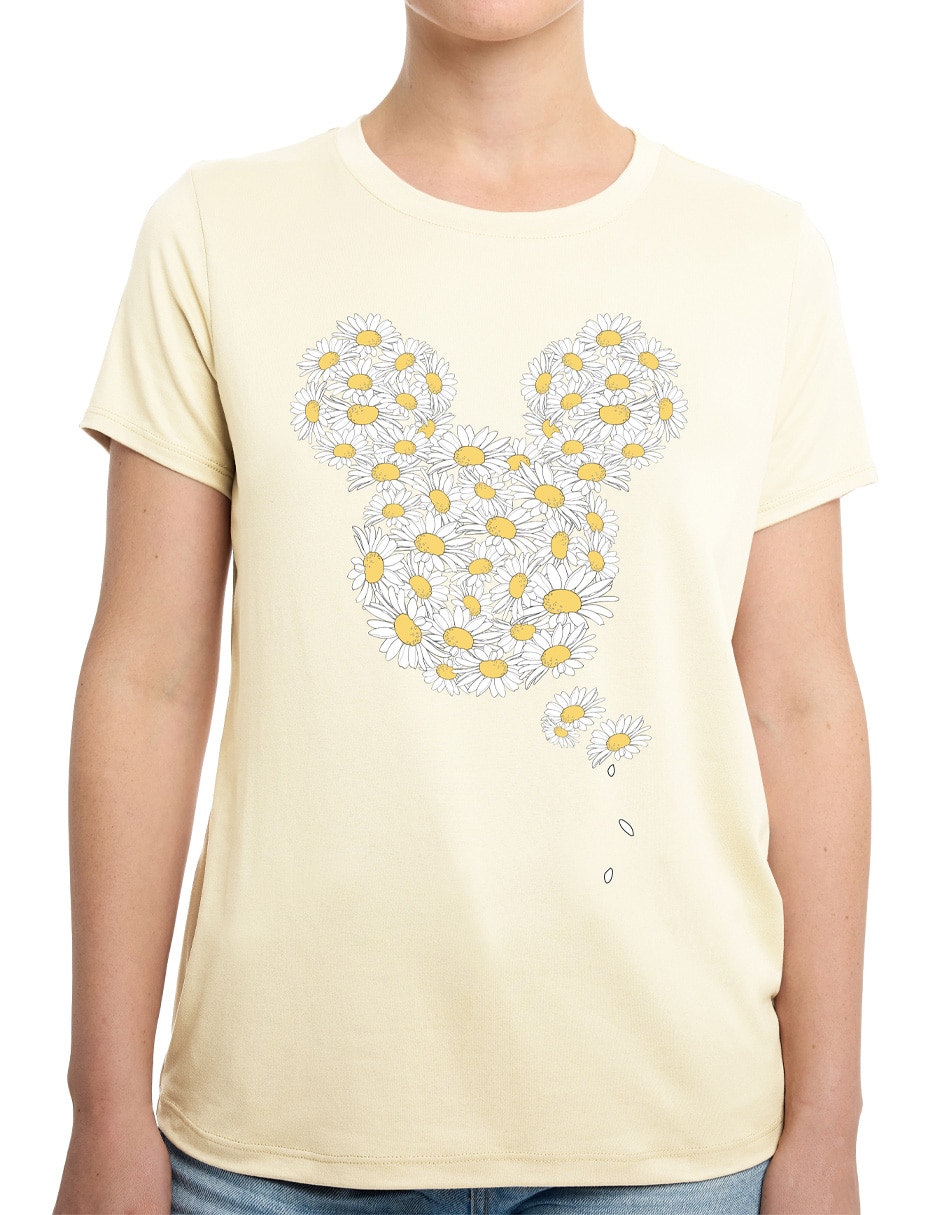 Playera manga corta Disney DTR cuello redondo para mujer