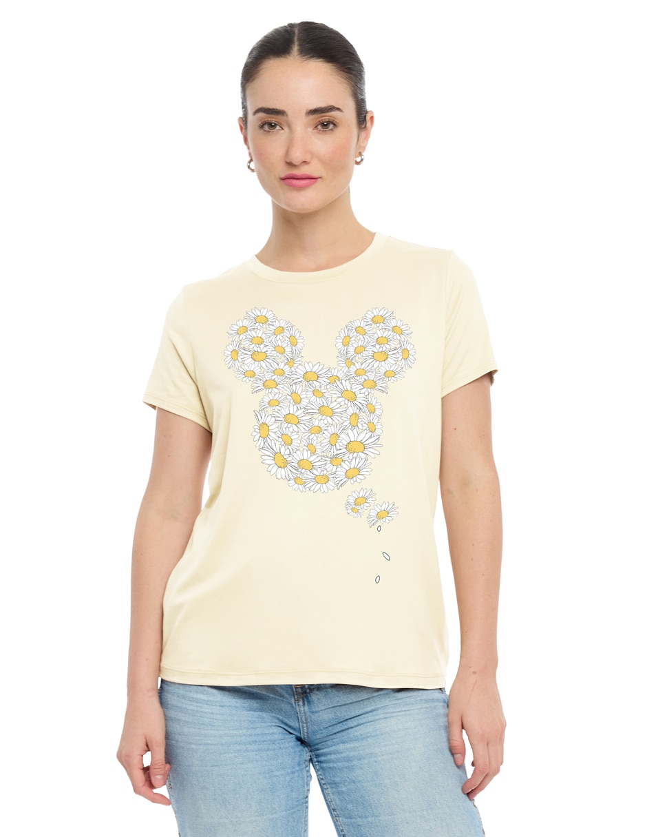 Playera manga corta Disney DTR cuello redondo para mujer
