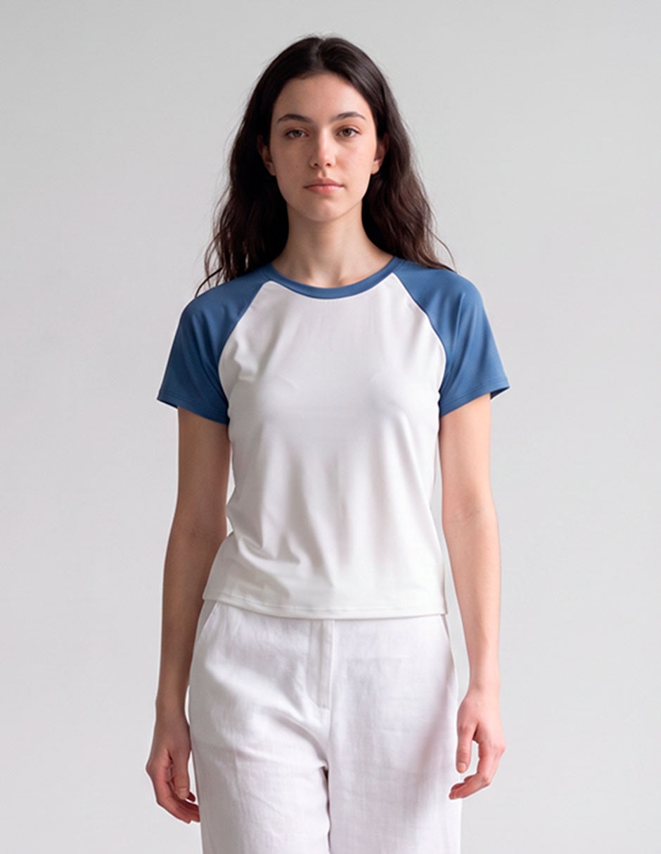 Playera manga corta cuello redondo para mujer Playera manga corta cuello redondo para mujer