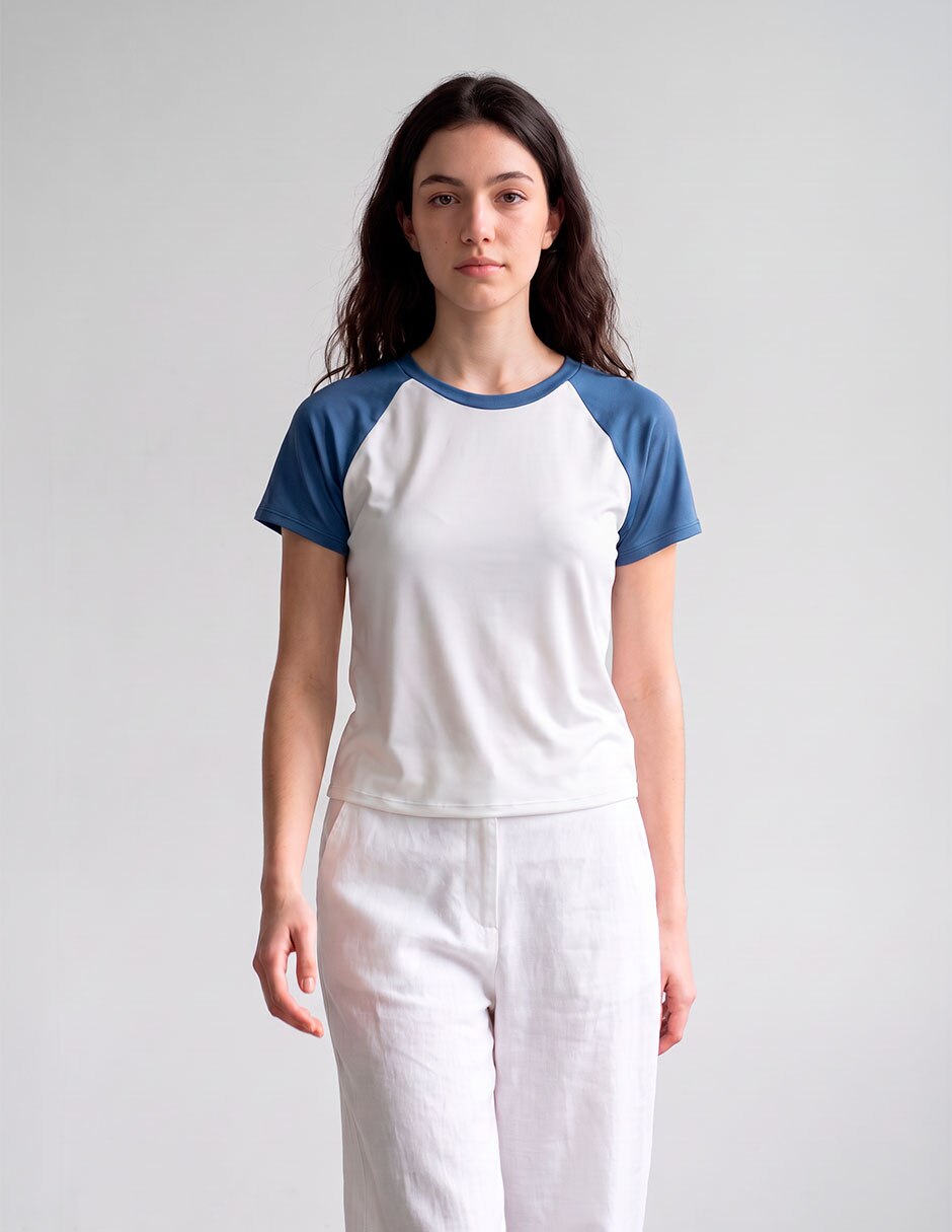 Playera manga corta cuello redondo mujer 3