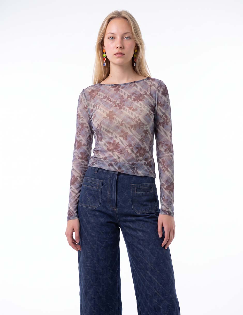 Blusa manga larga para mujer