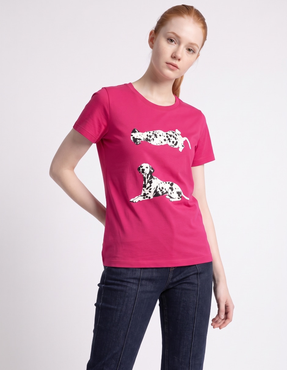 Playera manga corta cuello redondo para mujer Playera manga corta cuello redondo para mujer