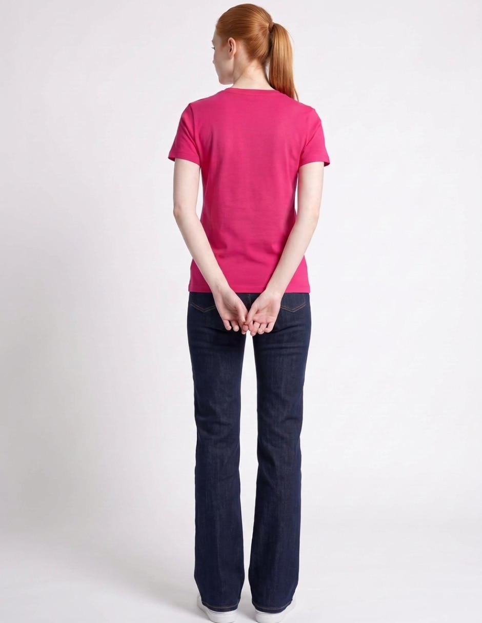 Playera manga corta cuello redondo para mujer 2