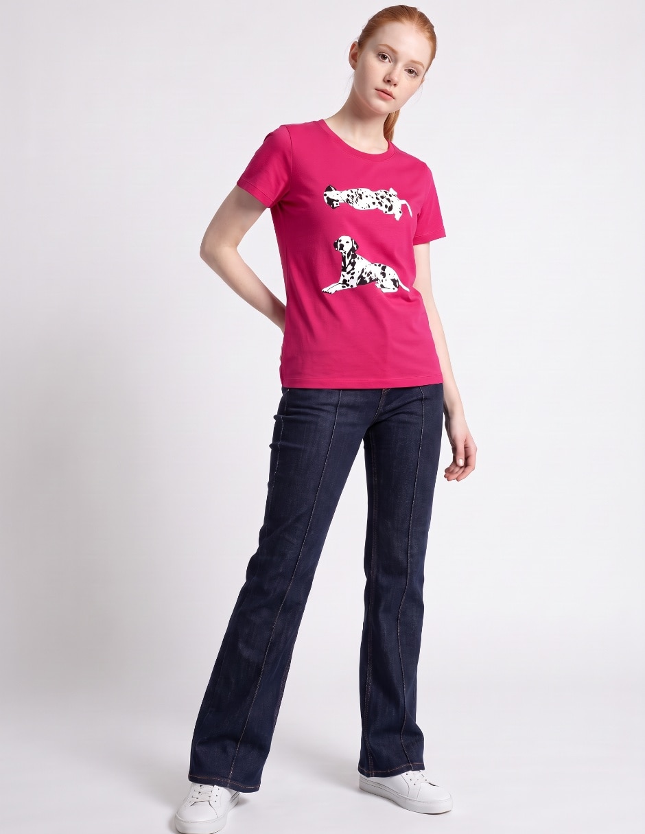 Playera manga corta cuello redondo para mujer 3