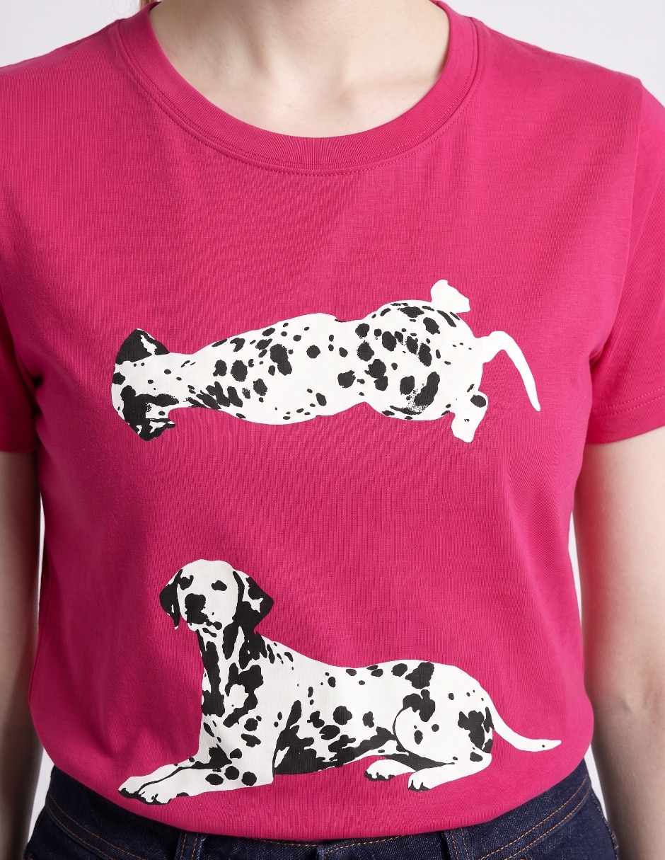 Playera manga corta cuello redondo para mujer 4