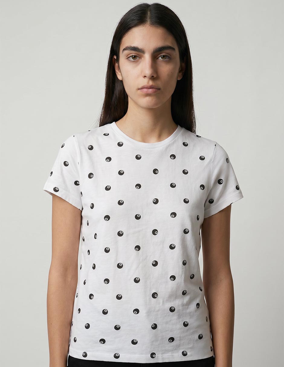 Playera manga corta cuello redondo para mujer