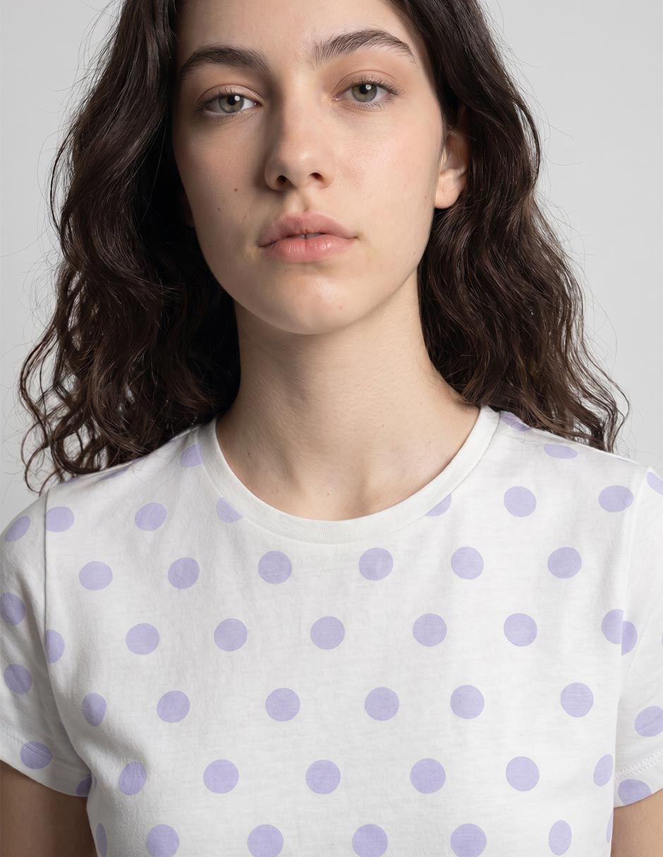 Playera manga corta cuello redondo para mujer 3