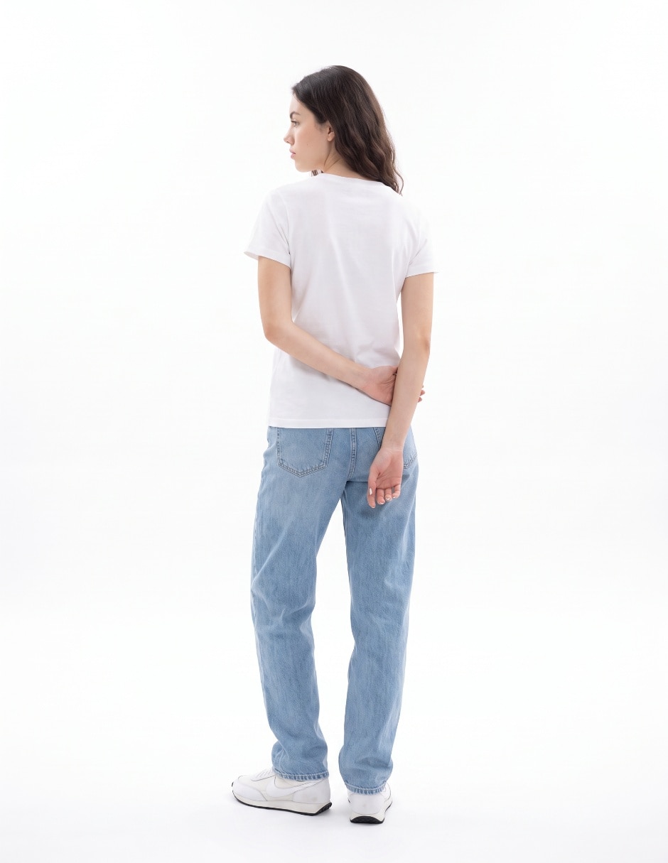 Playera manga corta cuello redondo para mujer 2