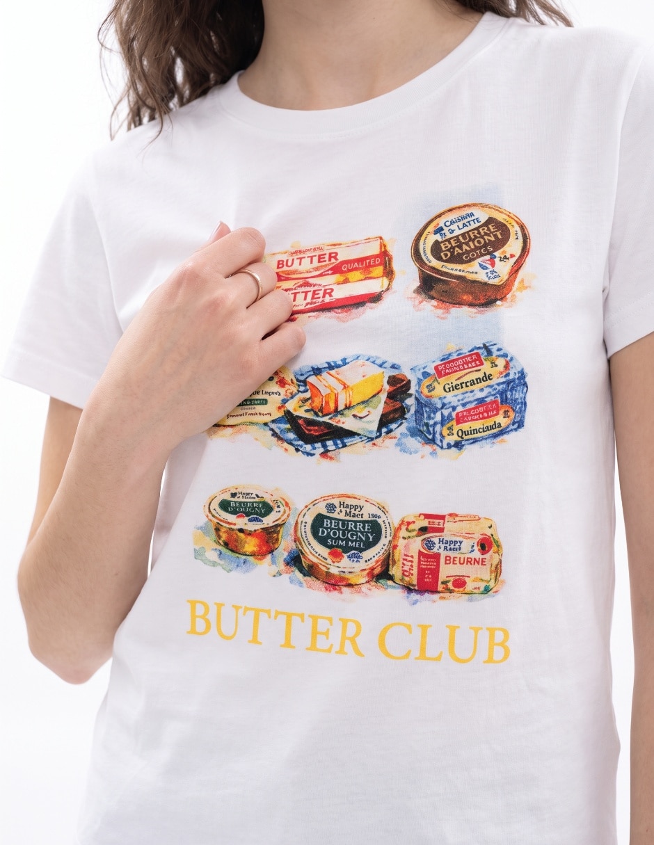 Playera manga corta cuello redondo para mujer 4