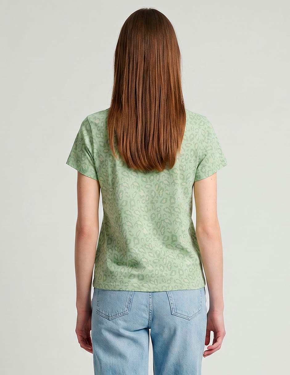 Playera manga corta cuello redondo para mujer 2