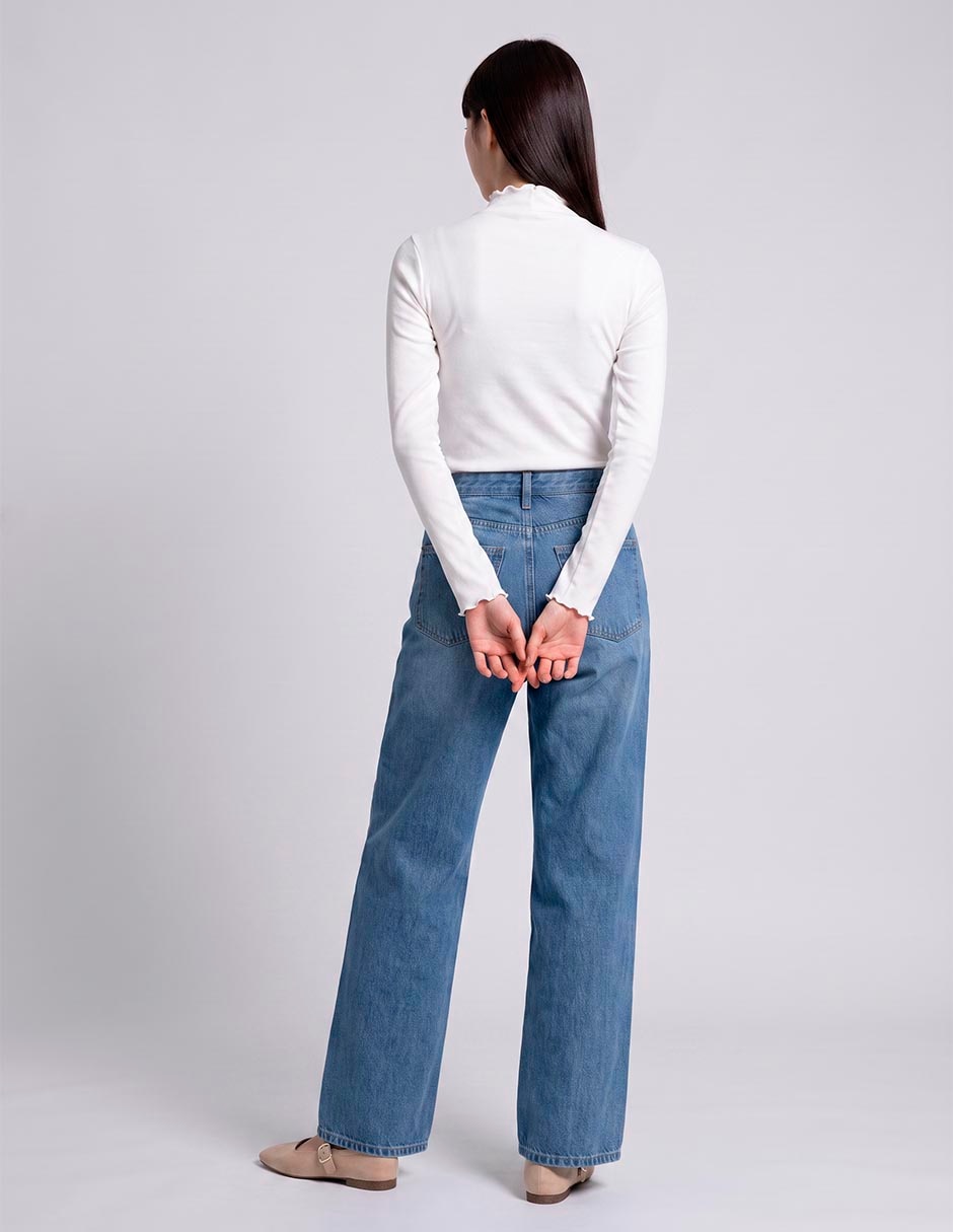 Jeans wide leg para mujer 4