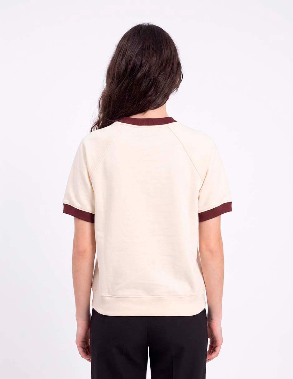 Playera manga corta cuello redondo para mujer 4