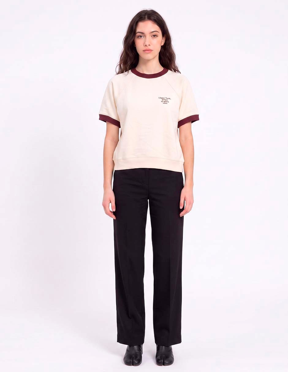 Playera manga corta cuello redondo para mujer 3