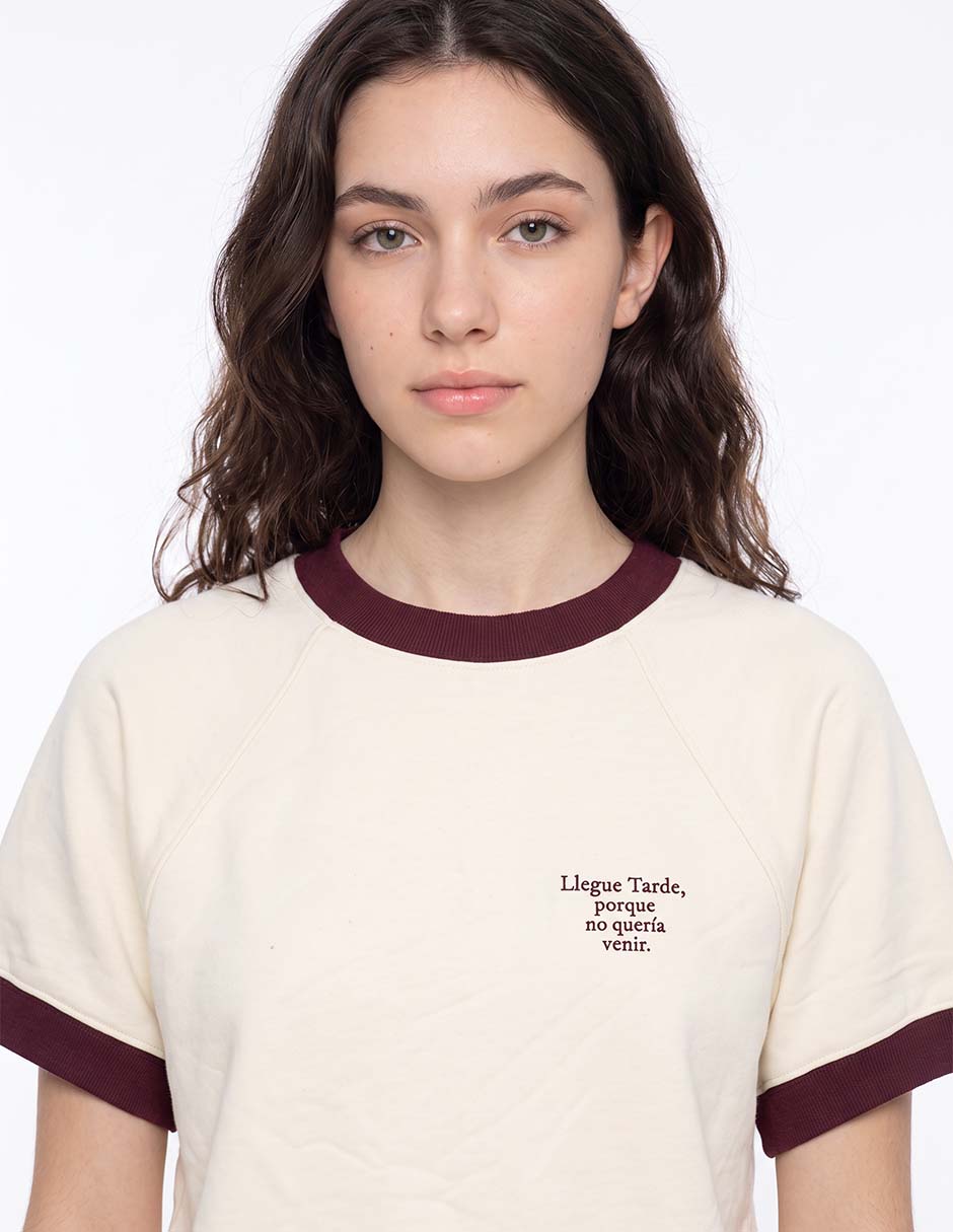 Playera manga corta cuello redondo para mujer 2