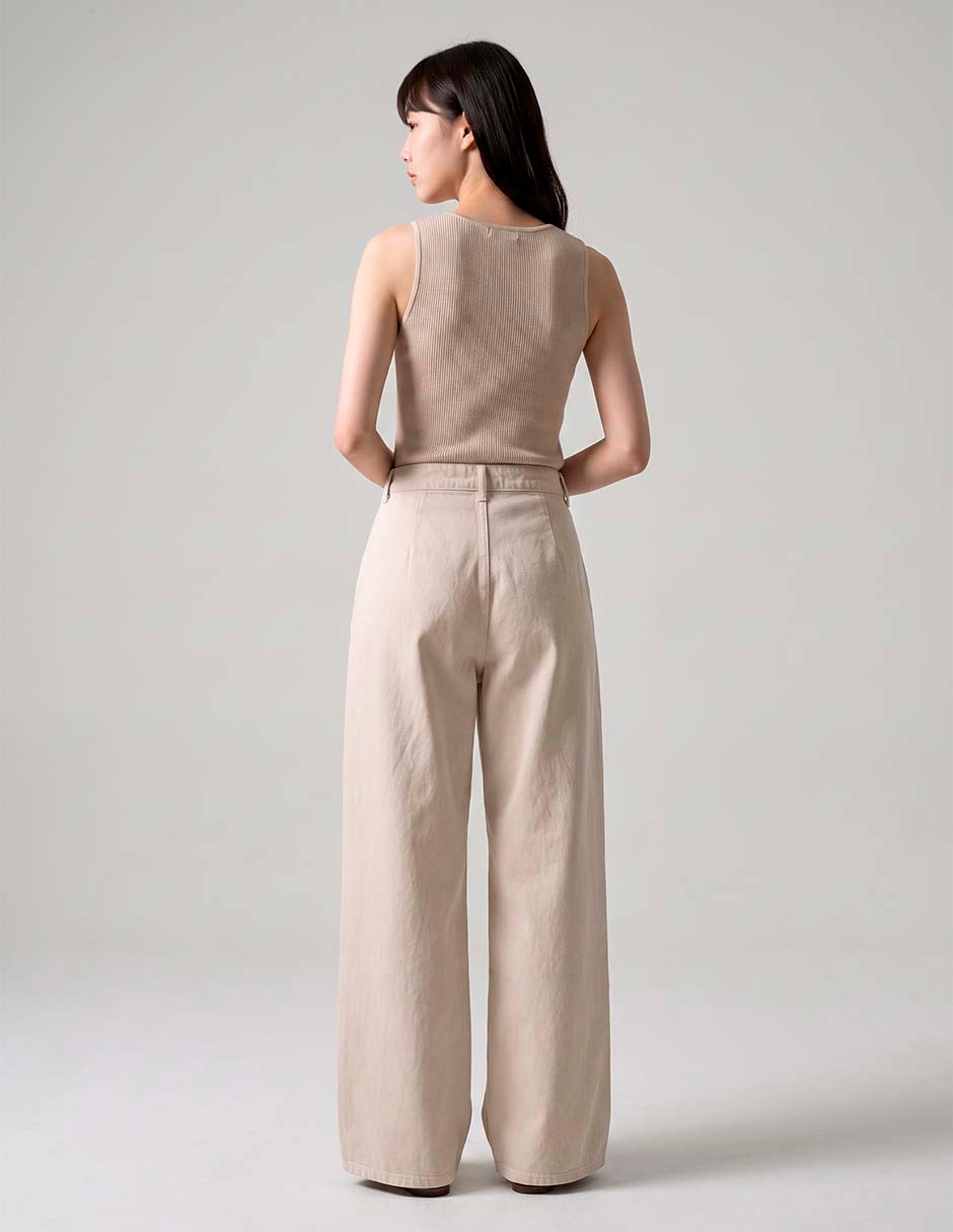 Jeans wide leg corte cintura para mujer 3