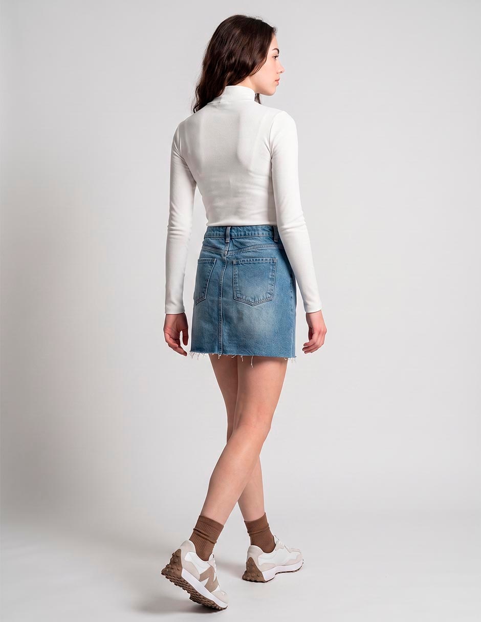 Falda mini a la cintura 4