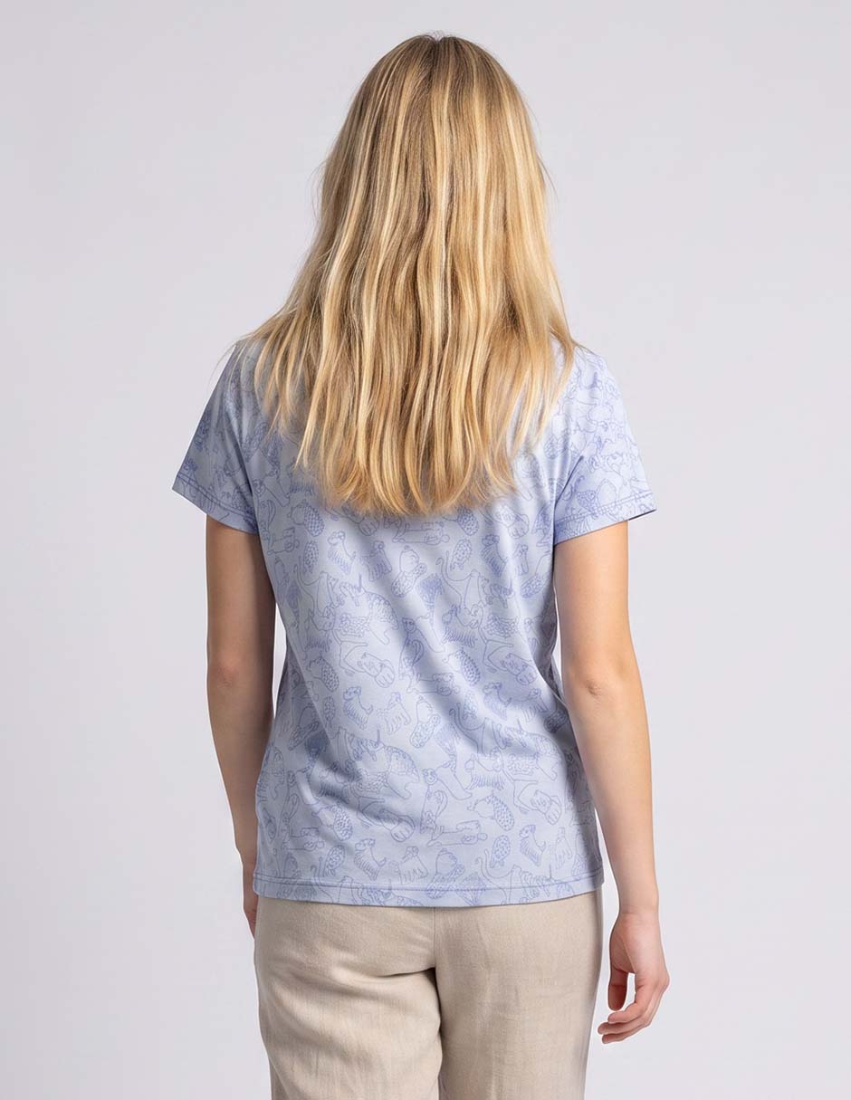 Playera manga corta cuello redondo para mujer 3