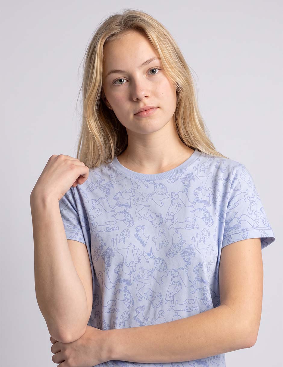 Playera manga corta cuello redondo para mujer 2
