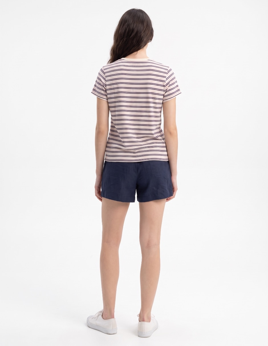 Playera manga corta cuello redondo para mujer 2