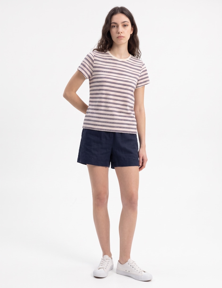 Playera manga corta cuello redondo para mujer 3