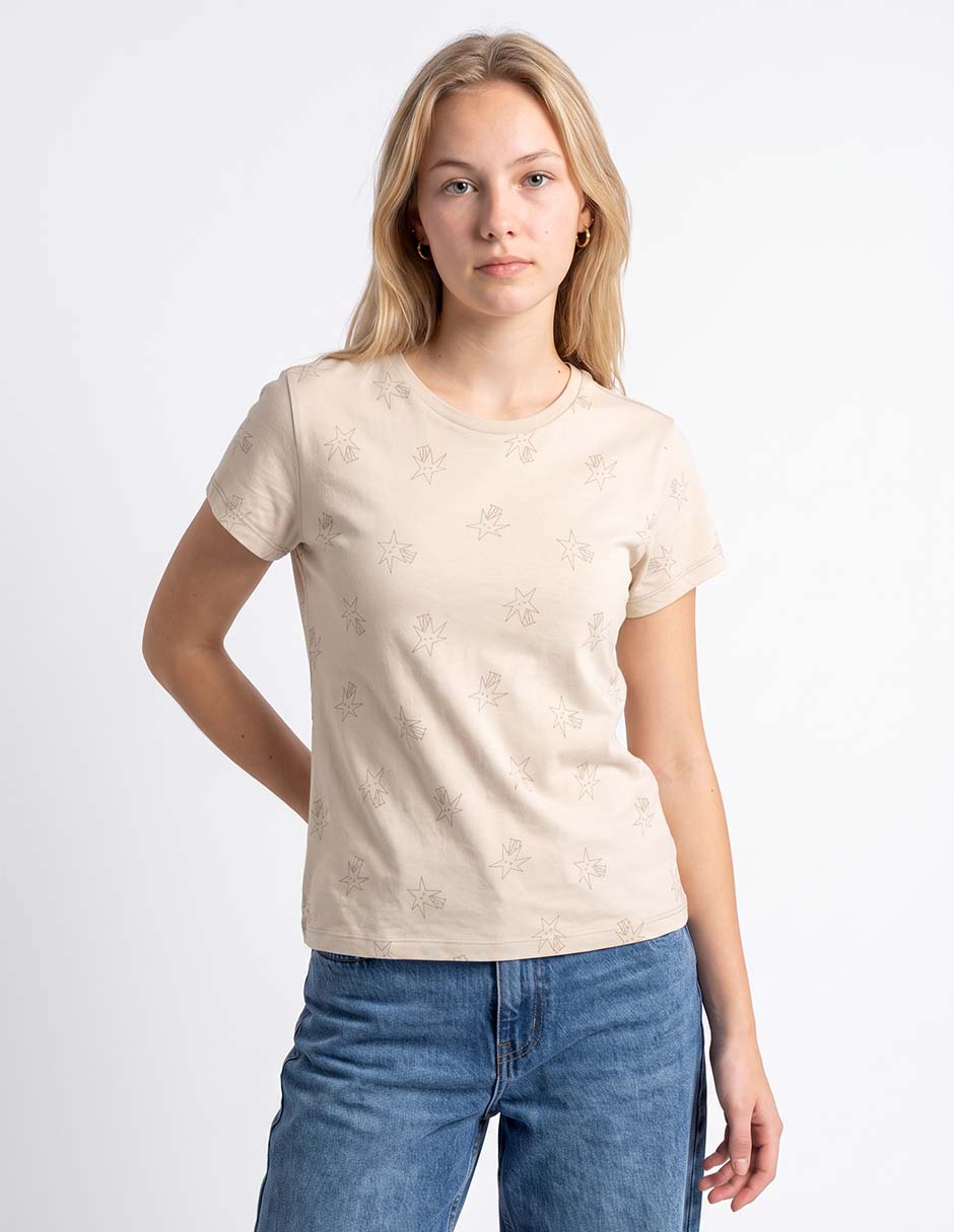 Playera manga corta cuello redondo para mujer 3