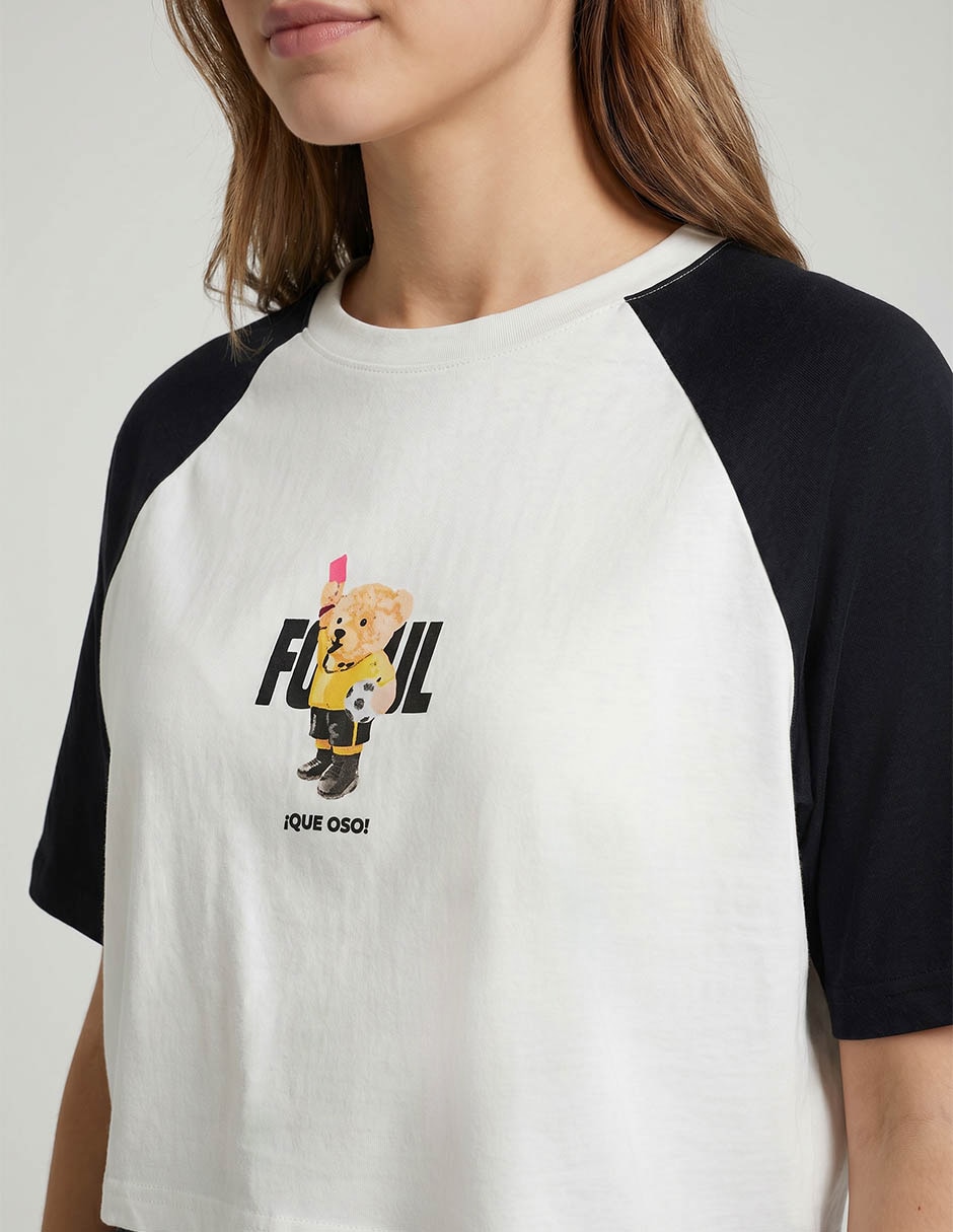 Playera manga corta cuello redondo para mujer 4