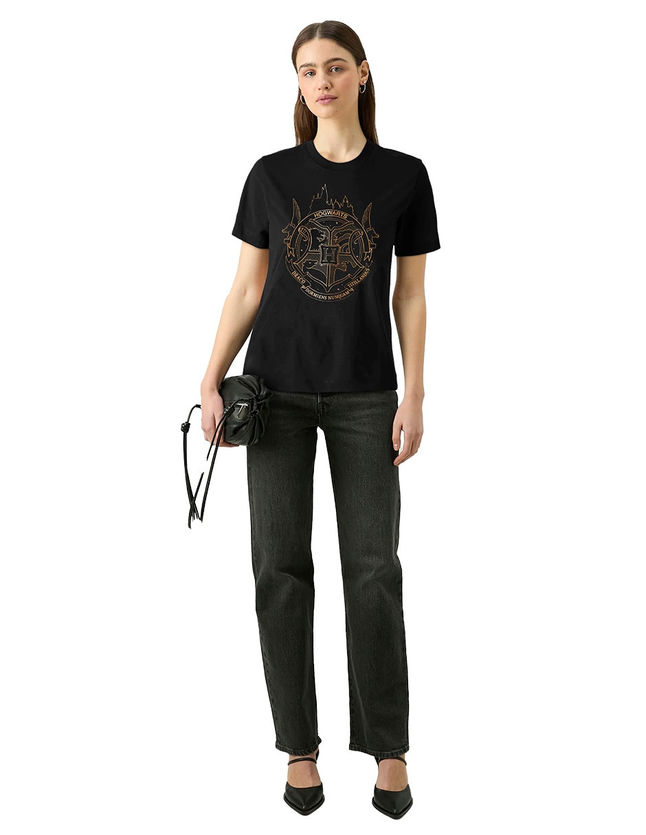 Playera manga corta cuello redondo para mujer 4