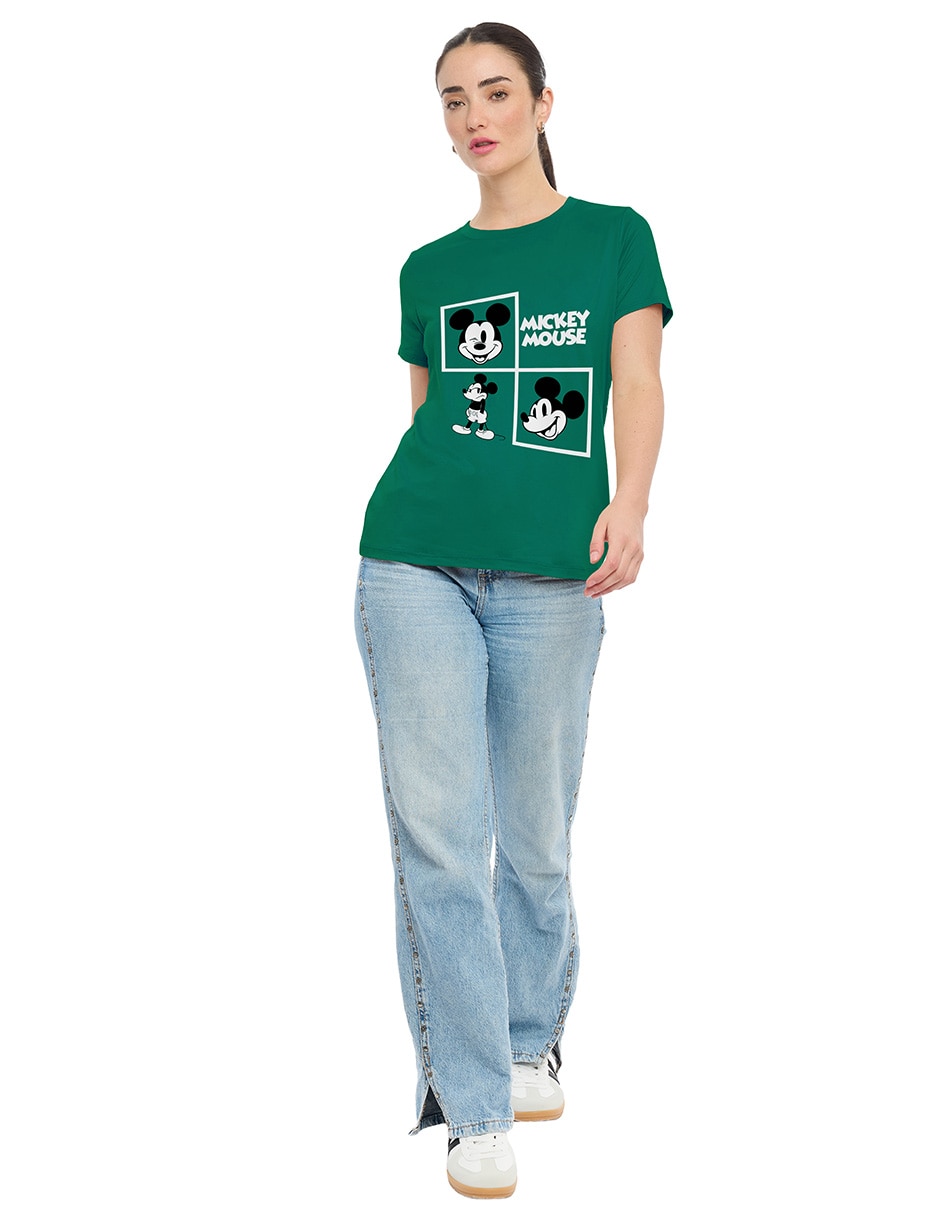 Playera manga corta DISNEY cuello redondo para mujer