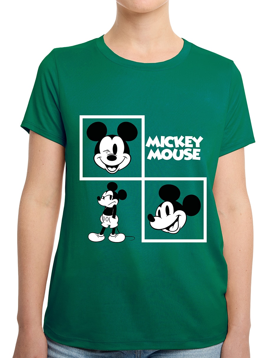 Playera manga corta DISNEY cuello redondo para mujer