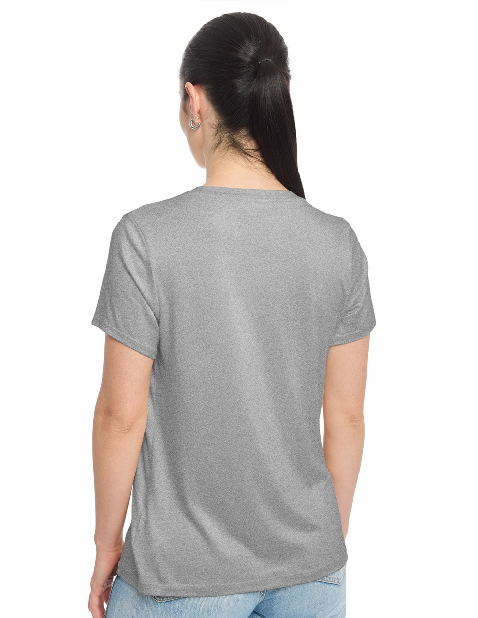 Playera manga corta cuello redondo para mujer 4