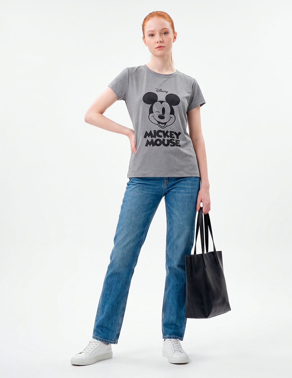 Playera manga corta cuello redondo mujer 4