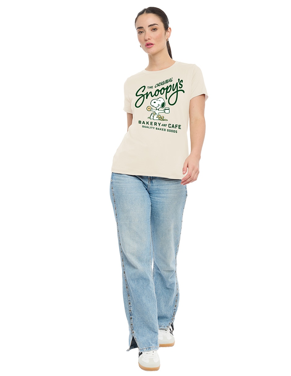 Playera manga corta cuello redondo para mujer 3