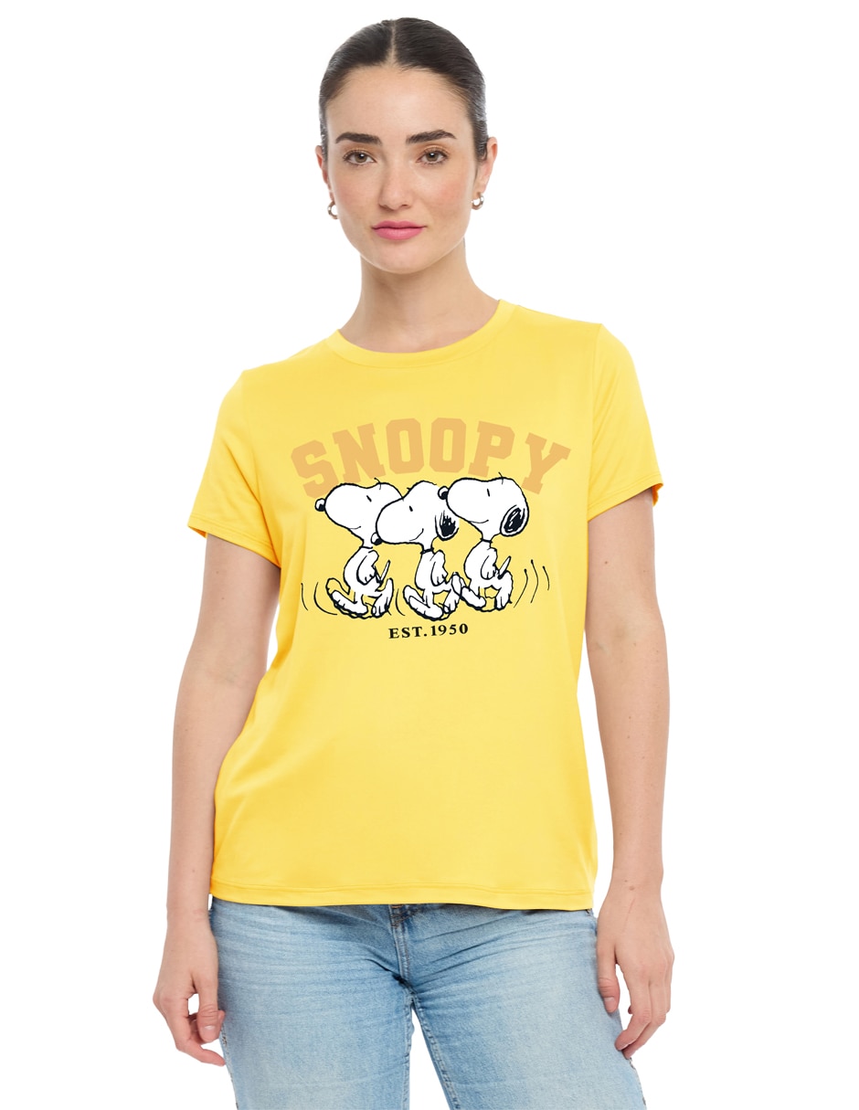 Playera manga corta cuello redondo para mujer Playera manga corta cuello redondo para mujer