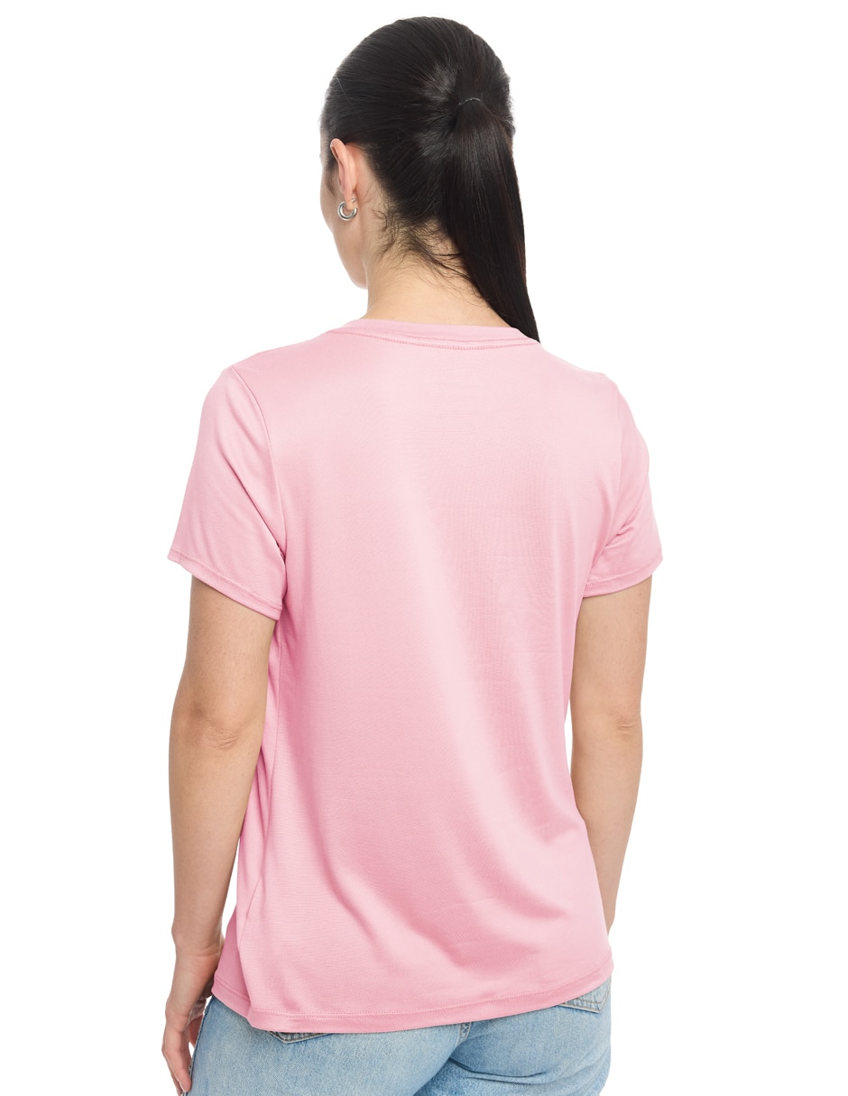 Playera manga corta cuello redondo para mujer 4