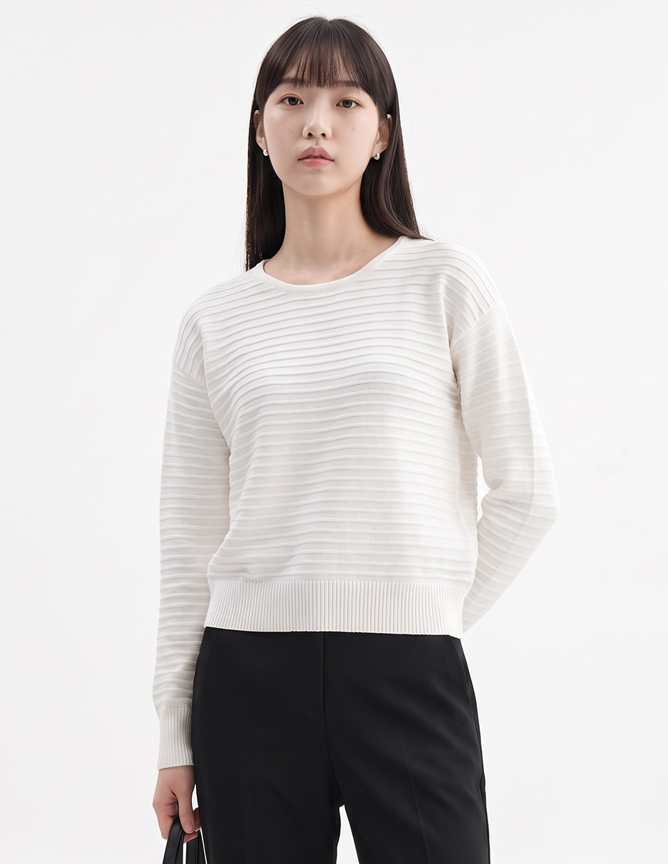 Suéter cuello redondo para mujer