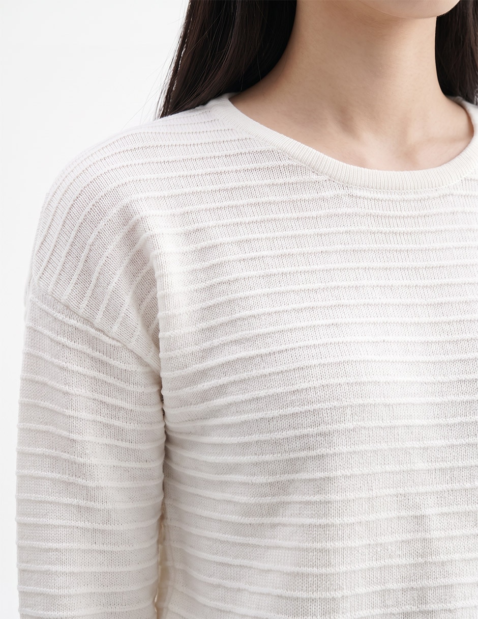 Suéter cuello redondo para mujer 2