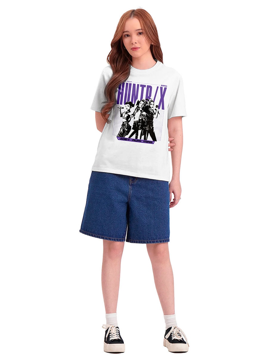 Playera manga corta cuello redondo para mujer 3
