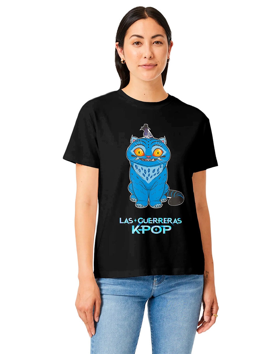 Playera manga corta Netflix cuello redondo para mujer