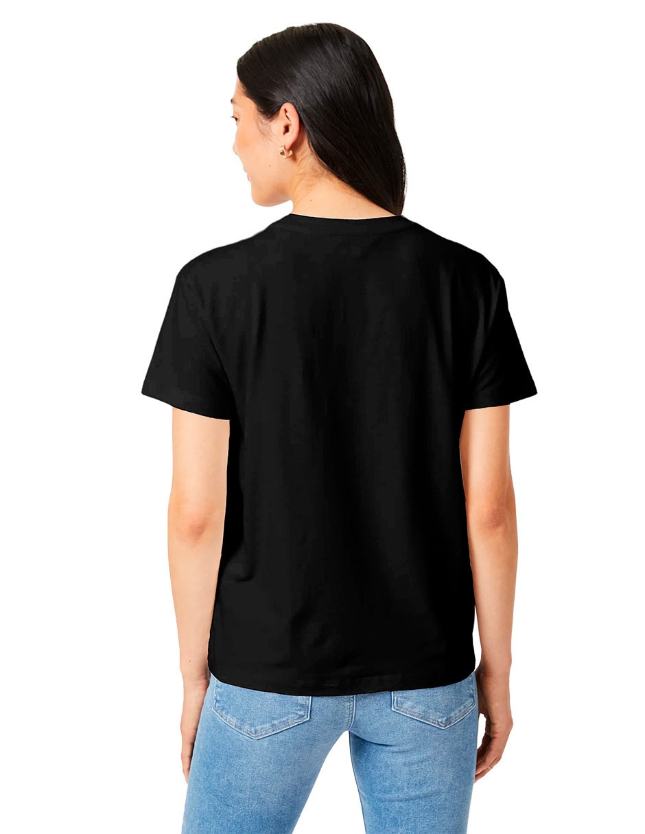 Playera manga corta Netflix cuello redondo para mujer