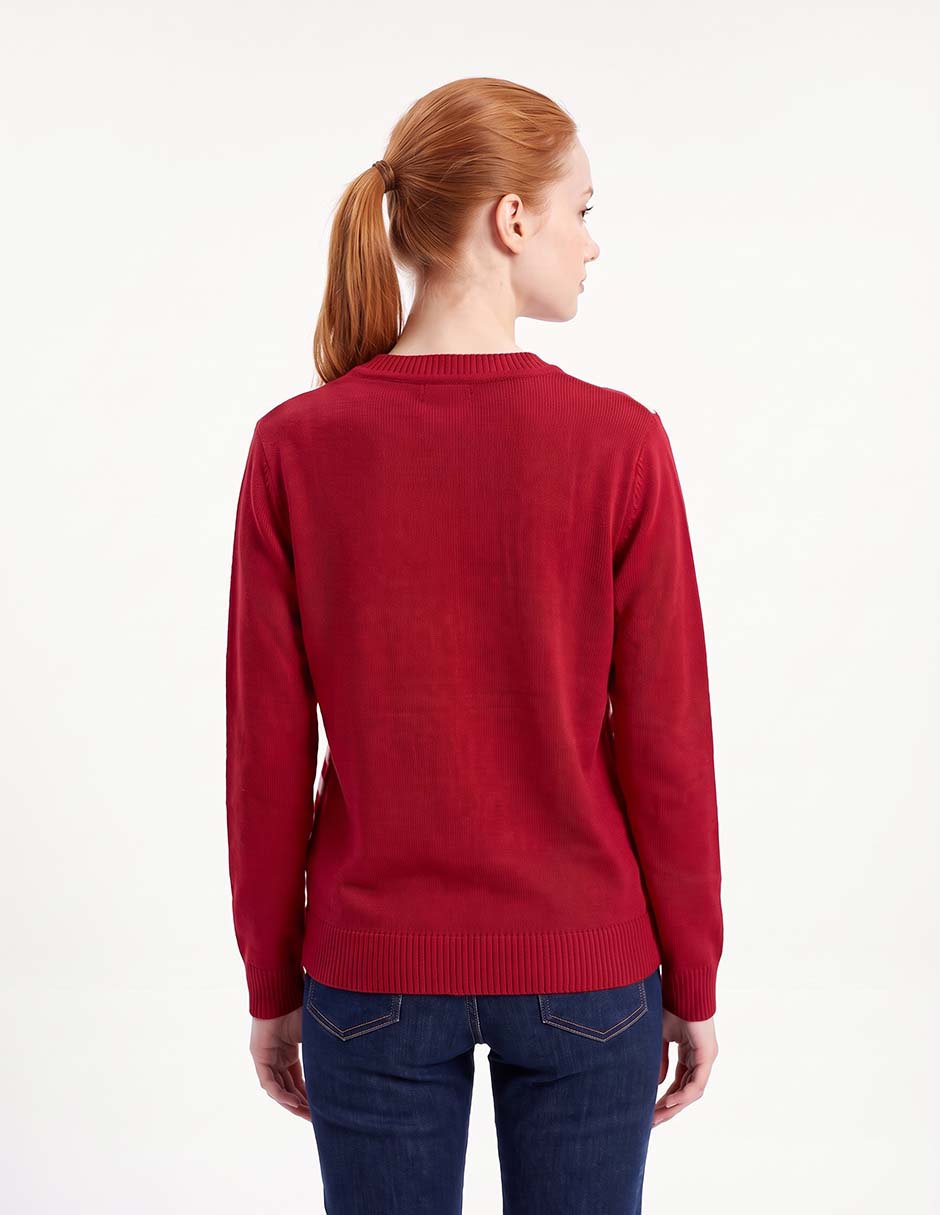 Suéter cuello redondo para mujer