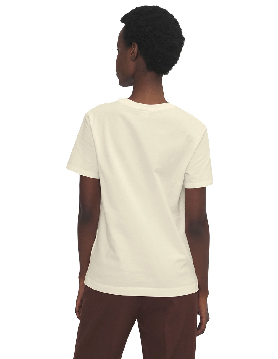 Playera manga corta cuello redondo mujer 4