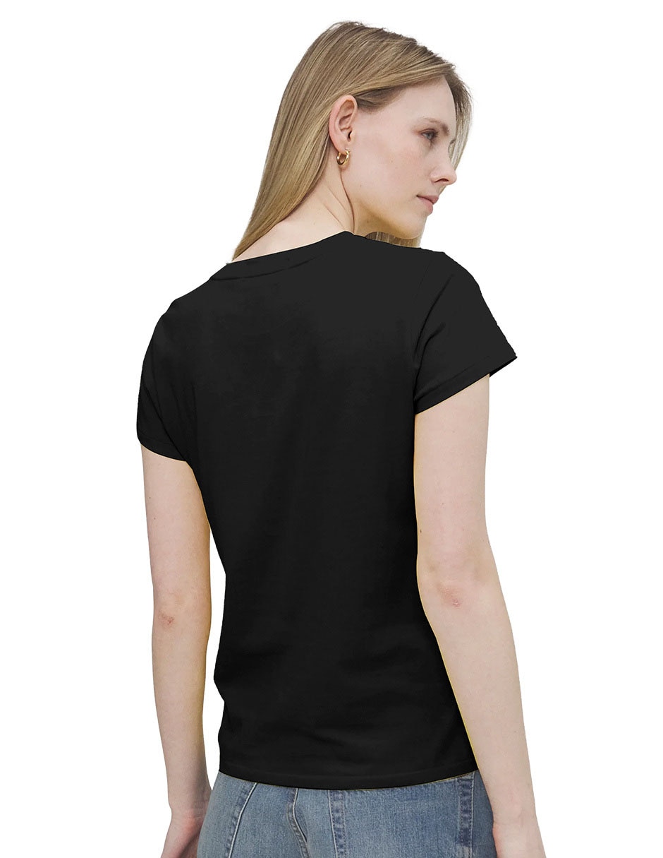 Playera manga corta cuello redondo mujer 4