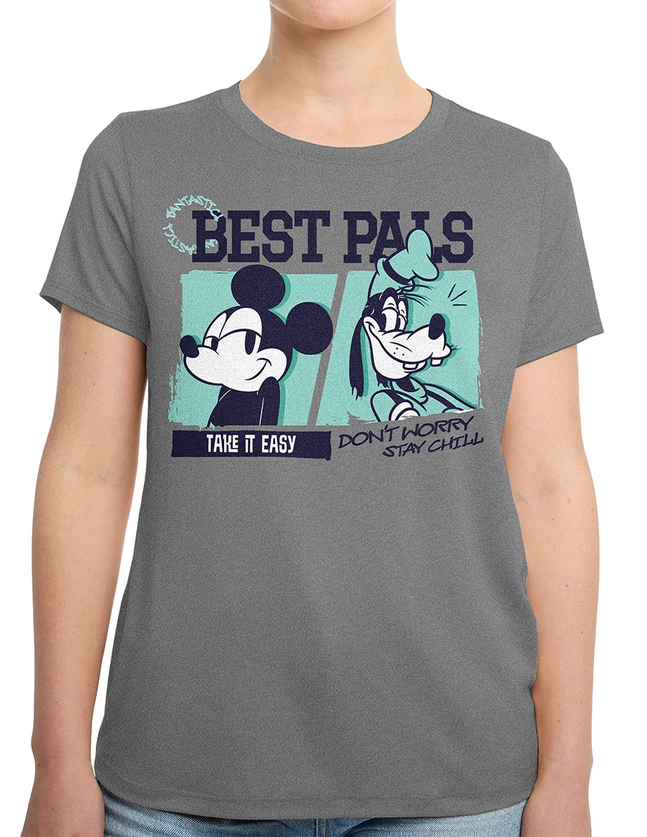 Playera manga corta disney cuello redondo para mujer 2